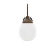 Mullan Lighting MLBWL134NATBRS - Pelagia 20cm Swan Neck Wall Light | Natural Brass